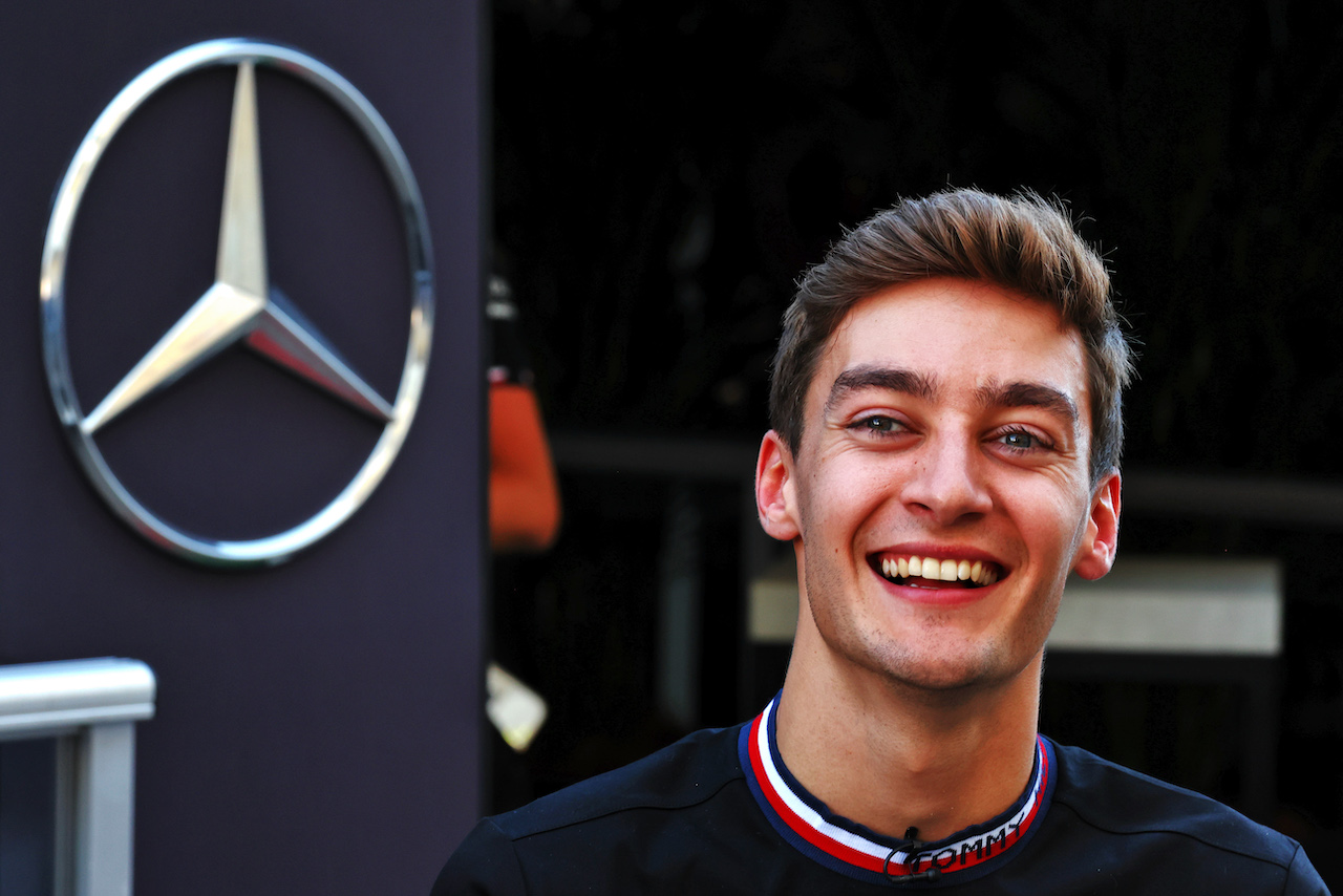 GP STATI UNITI, George Russell (GBR) Mercedes AMG F1.
20.10.2022. Formula 1 World Championship, Rd 19, United States Grand Prix, Austin, Texas, USA, Preparation Day.
 - www.xpbimages.com, EMail: requests@xpbimages.com © Copyright: Coates / XPB Images