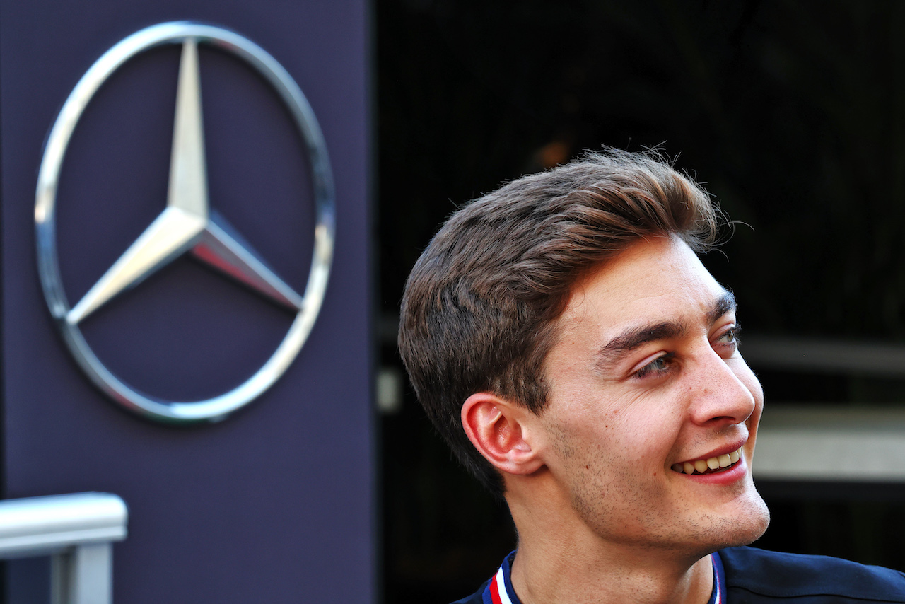 GP STATI UNITI, George Russell (GBR) Mercedes AMG F1.
20.10.2022. Formula 1 World Championship, Rd 19, United States Grand Prix, Austin, Texas, USA, Preparation Day.
 - www.xpbimages.com, EMail: requests@xpbimages.com © Copyright: Coates / XPB Images