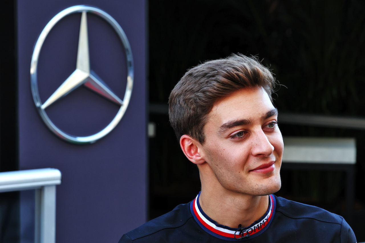 GP STATI UNITI, George Russell (GBR) Mercedes AMG F1.
20.10.2022. Formula 1 World Championship, Rd 19, United States Grand Prix, Austin, Texas, USA, Preparation Day.
 - www.xpbimages.com, EMail: requests@xpbimages.com © Copyright: Coates / XPB Images