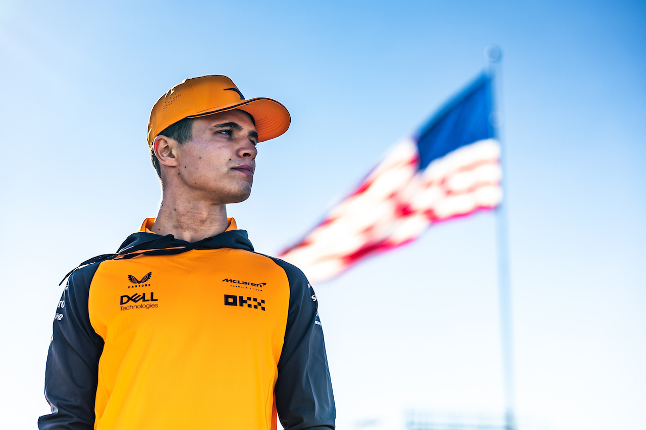GP STATI UNITI, Lando Norris (GBR) McLaren.
20.10.2022. Formula 1 World Championship, Rd 19, United States Grand Prix, Austin, Texas, USA, Preparation Day.
- www.xpbimages.com, EMail: requests@xpbimages.com © Copyright: Bearne / XPB Images