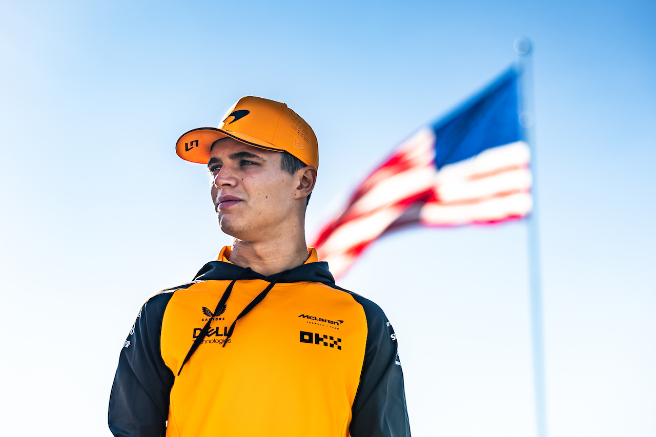 GP STATI UNITI, Lando Norris (GBR) McLaren.
20.10.2022. Formula 1 World Championship, Rd 19, United States Grand Prix, Austin, Texas, USA, Preparation Day.
- www.xpbimages.com, EMail: requests@xpbimages.com © Copyright: Bearne / XPB Images