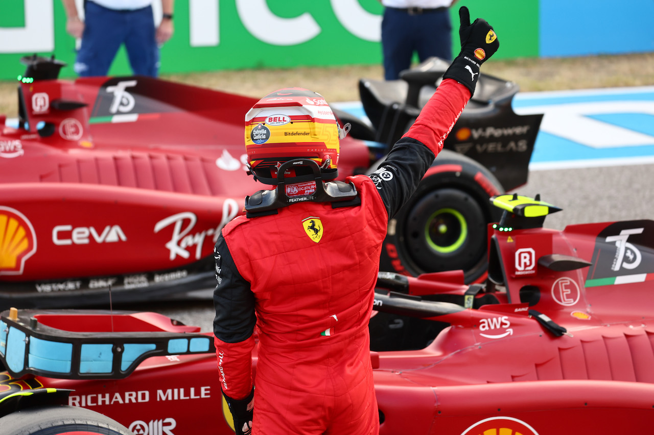 GP STATI UNITI, Pole position for Carlos Sainz Jr (ESP) Ferrari.
22.10.2022. Formula 1 World Championship, Rd 19, United States Grand Prix, Austin, Texas, USA, Qualifiche Day.
- www.xpbimages.com, EMail: requests@xpbimages.com ¬© Copyright: Batchelor / XPB Images