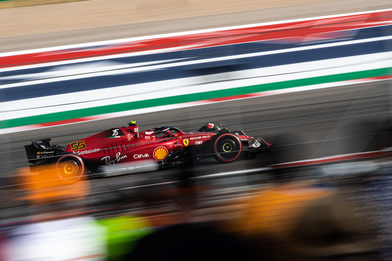 GP STATI UNITI, Carlos Sainz Jr (ESP) Ferrari F1-75.
22.10.2022. Formula 1 World Championship, Rd 19, United States Grand Prix, Austin, Texas, USA, Qualifiche Day.
- www.xpbimages.com, EMail: requests@xpbimages.com © Copyright: Price / XPB Images