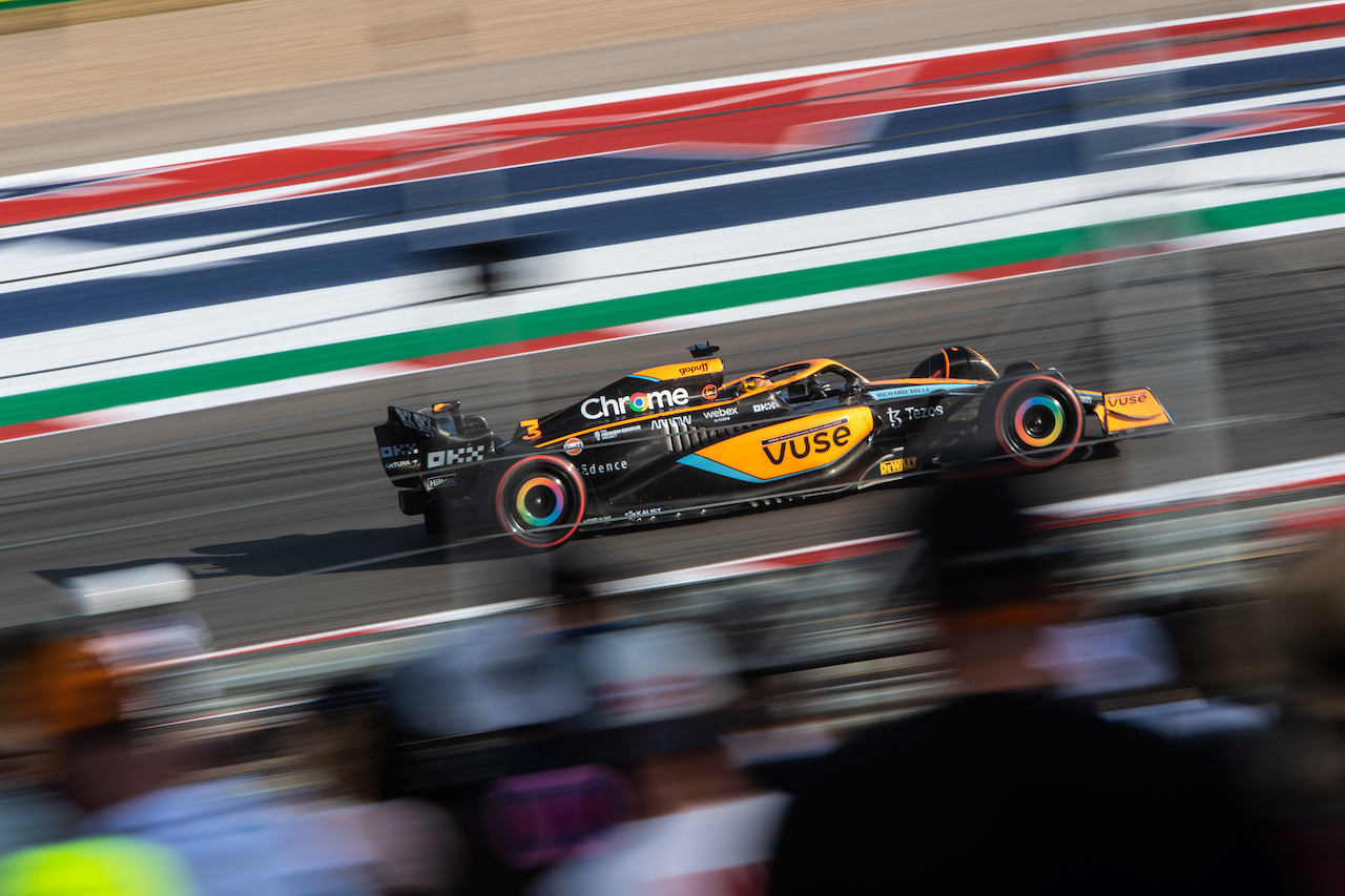 GP STATI UNITI, Daniel Ricciardo (AUS) McLaren MCL36.
22.10.2022. Formula 1 World Championship, Rd 19, United States Grand Prix, Austin, Texas, USA, Qualifiche Day.
- www.xpbimages.com, EMail: requests@xpbimages.com © Copyright: Price / XPB Images