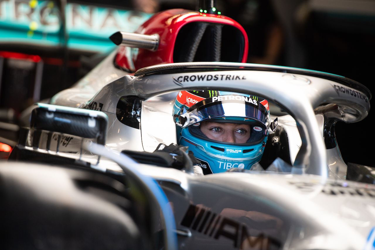 GP STATI UNITI, George Russell (GBR) Mercedes AMG F1 W13.
22.10.2022. Formula 1 World Championship, Rd 19, United States Grand Prix, Austin, Texas, USA, Qualifiche Day.
- www.xpbimages.com, EMail: requests@xpbimages.com © Copyright: Price / XPB Images