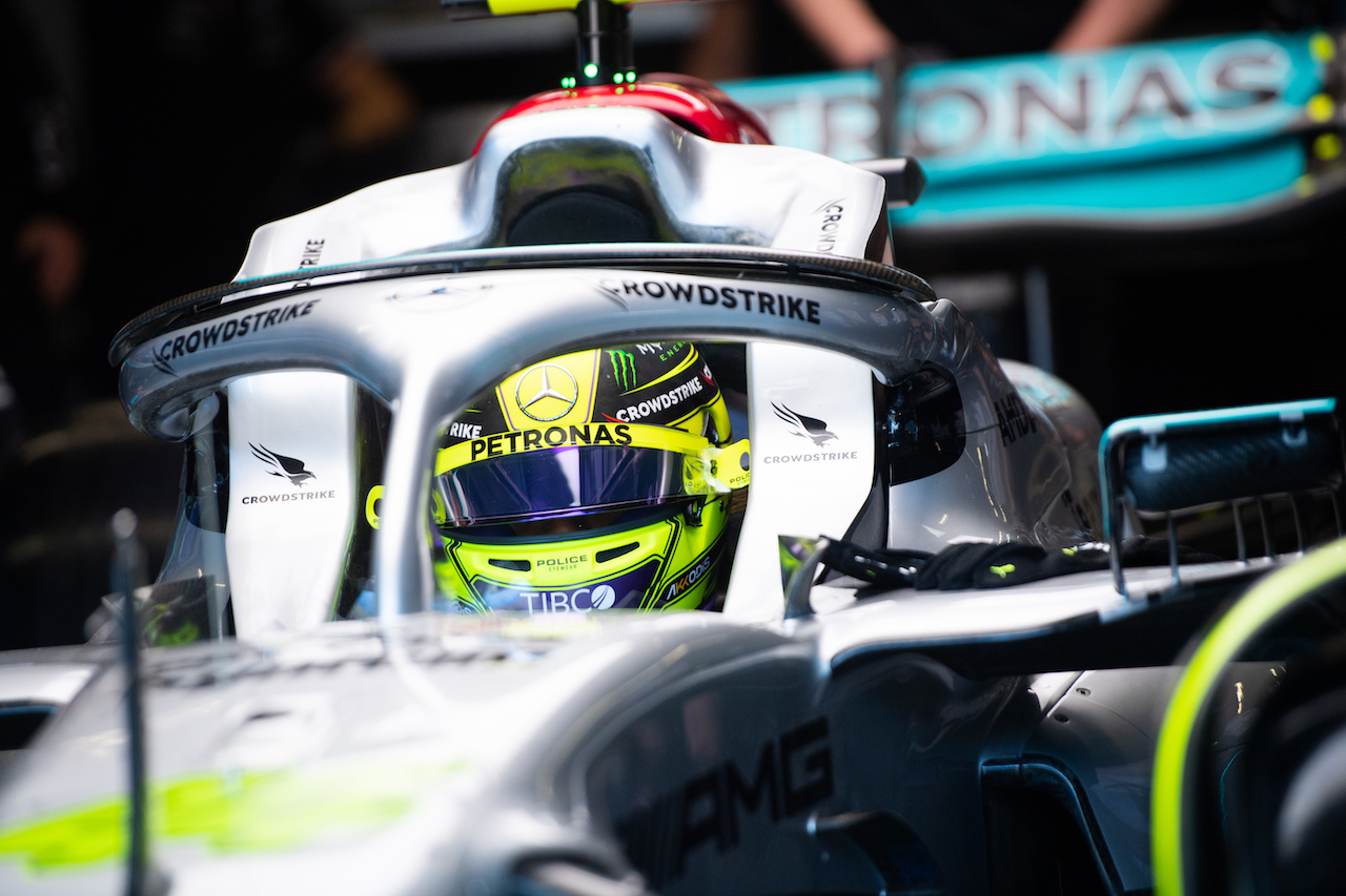 GP STATI UNITI, Lewis Hamilton (GBR) Mercedes AMG F1 W13.
22.10.2022. Formula 1 World Championship, Rd 19, United States Grand Prix, Austin, Texas, USA, Qualifiche Day.
- www.xpbimages.com, EMail: requests@xpbimages.com © Copyright: Price / XPB Images