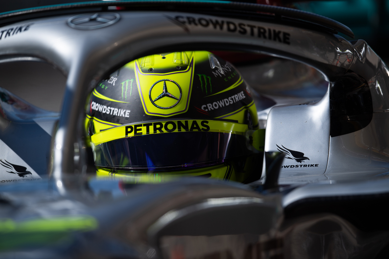 GP STATI UNITI, Lewis Hamilton (GBR) Mercedes AMG F1 W13.
22.10.2022. Formula 1 World Championship, Rd 19, United States Grand Prix, Austin, Texas, USA, Qualifiche Day.
- www.xpbimages.com, EMail: requests@xpbimages.com © Copyright: Price / XPB Images