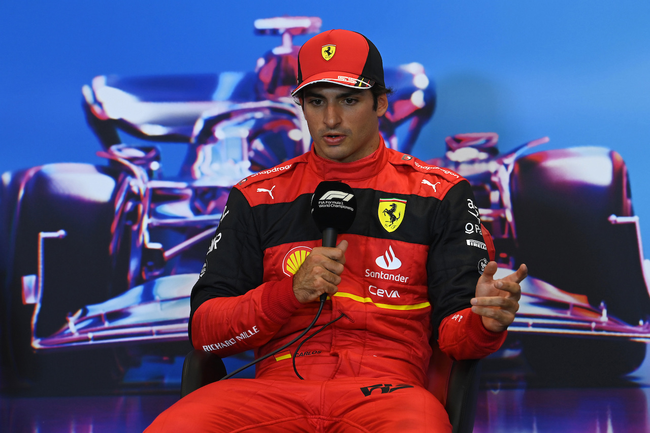 GP STATI UNITI, Carlos Sainz Jr (ESP) Ferrari in the post qualifying FIA Press Conference.
22.10.2022. Formula 1 World Championship, Rd 19, United States Grand Prix, Austin, Texas, USA, Qualifiche Day.
- www.xpbimages.com, EMail: requests@xpbimages.com © Copyright: XPB Images