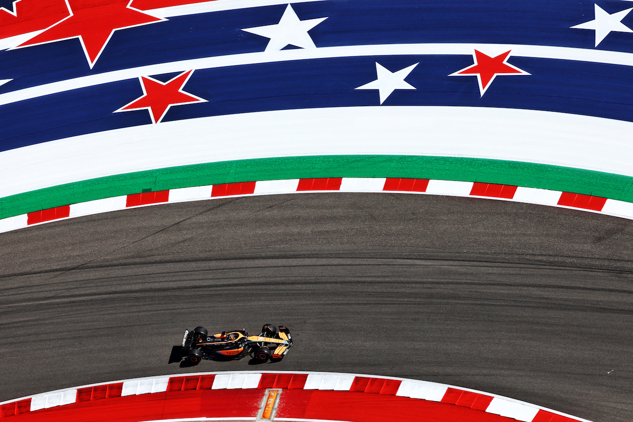 GP STATI UNITI, Daniel Ricciardo (AUS) McLaren MCL36.
22.10.2022. Formula 1 World Championship, Rd 19, United States Grand Prix, Austin, Texas, USA, Qualifiche Day.
 - www.xpbimages.com, EMail: requests@xpbimages.com © Copyright: Coates / XPB Images