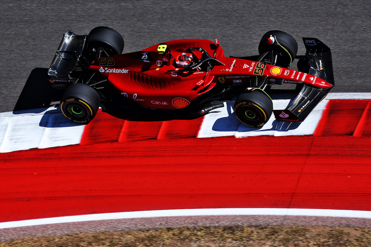 GP STATI UNITI, Carlos Sainz Jr (ESP) Ferrari F1-75.
22.10.2022. Formula 1 World Championship, Rd 19, United States Grand Prix, Austin, Texas, USA, Qualifiche Day.
 - www.xpbimages.com, EMail: requests@xpbimages.com © Copyright: Coates / XPB Images