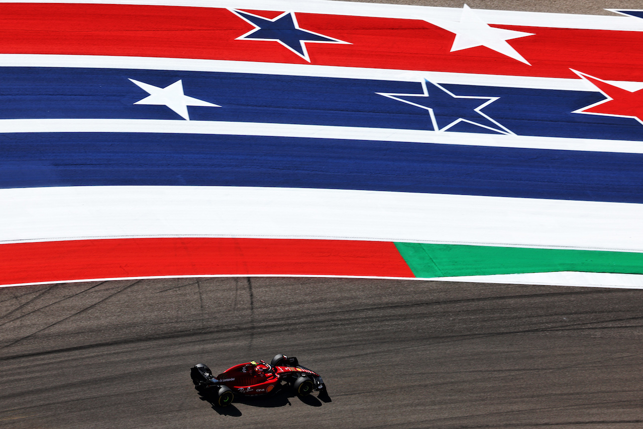 GP STATI UNITI, Carlos Sainz Jr (ESP) Ferrari F1-75.
22.10.2022. Formula 1 World Championship, Rd 19, United States Grand Prix, Austin, Texas, USA, Qualifiche Day.
 - www.xpbimages.com, EMail: requests@xpbimages.com © Copyright: Coates / XPB Images