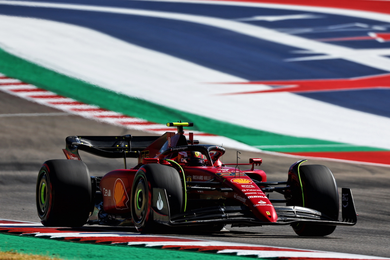 GP STATI UNITI, Carlos Sainz Jr (ESP) Ferrari F1-75.
21.10.2022. Formula 1 World Championship, Rd 19, United States Grand Prix, Austin, Texas, USA, Practice Day.
 - www.xpbimages.com, EMail: requests@xpbimages.com © Copyright: Coates / XPB Images