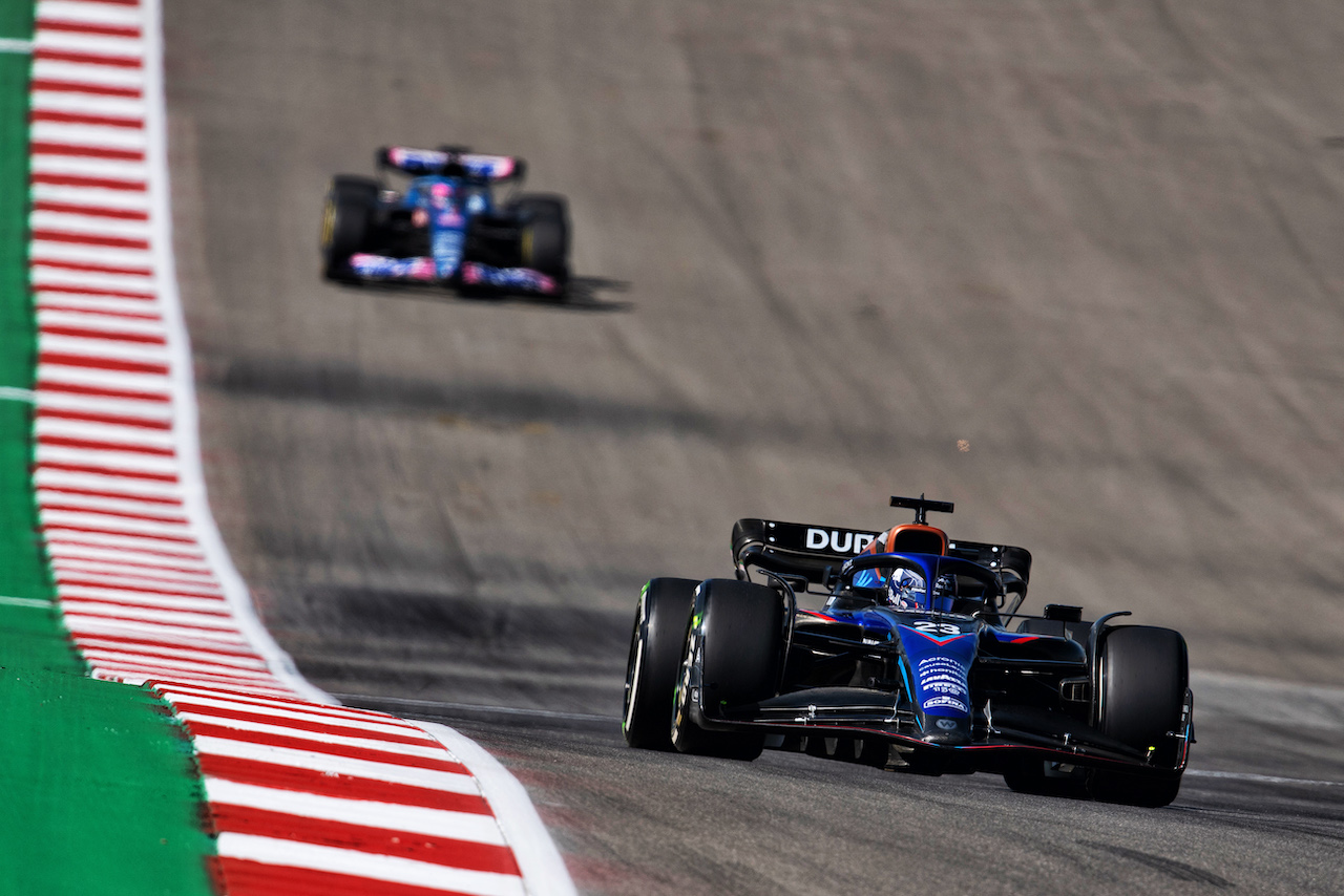 GP STATI UNITI, Alexander Albon (THA) Williams Racing FW44.
21.10.2022. Formula 1 World Championship, Rd 19, United States Grand Prix, Austin, Texas, USA, Practice Day.
- www.xpbimages.com, EMail: requests@xpbimages.com © Copyright: Price / XPB Images