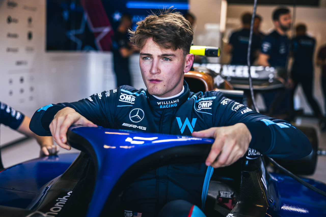 GP STATI UNITI, Logan Sargeant (USA) Williams Racing FW44 Academy Driver.
21.10.2022. Formula 1 World Championship, Rd 19, United States Grand Prix, Austin, Texas, USA, Practice Day.
- www.xpbimages.com, EMail: requests@xpbimages.com © Copyright: Bearne / XPB Images