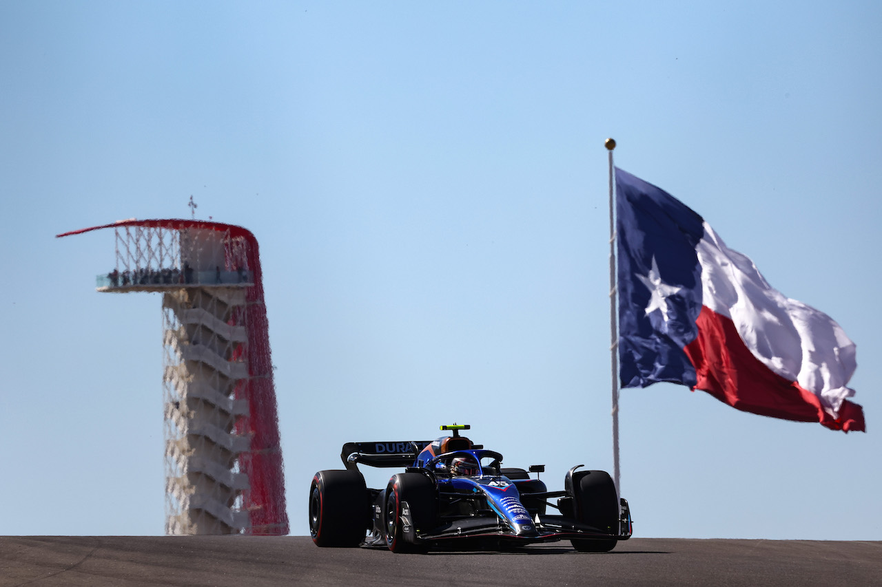 GP STATI UNITI, 
Logan Sargeant (USA) Williams Racing 
21.10.2022. Formula 1 World Championship, Rd 19, United States Grand Prix, Austin, Texas, USA, Practice Day.
- www.xpbimages.com, EMail: requests@xpbimages.com ¬© Copyright: Charniaux / XPB Images