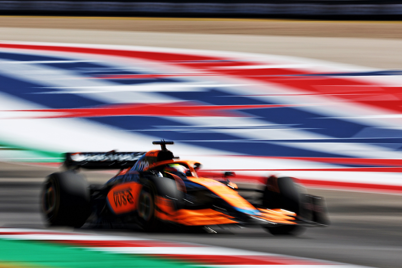 GP STATI UNITI, Daniel Ricciardo (AUS) McLaren MCL36.
21.10.2022. Formula 1 World Championship, Rd 19, United States Grand Prix, Austin, Texas, USA, Practice Day.
 - www.xpbimages.com, EMail: requests@xpbimages.com © Copyright: Coates / XPB Images