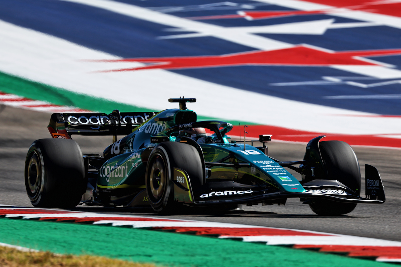 GP STATI UNITI, Lance Stroll (CDN) Aston Martin F1 Team AMR22.
21.10.2022. Formula 1 World Championship, Rd 19, United States Grand Prix, Austin, Texas, USA, Practice Day.
 - www.xpbimages.com, EMail: requests@xpbimages.com © Copyright: Coates / XPB Images