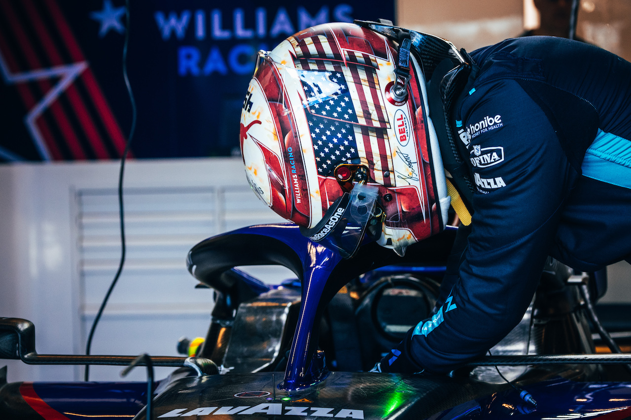 GP STATI UNITI, Logan Sargeant (USA) Williams Racing FW44 Academy Driver.
21.10.2022. Formula 1 World Championship, Rd 19, United States Grand Prix, Austin, Texas, USA, Practice Day.
- www.xpbimages.com, EMail: requests@xpbimages.com © Copyright: Bearne / XPB Images