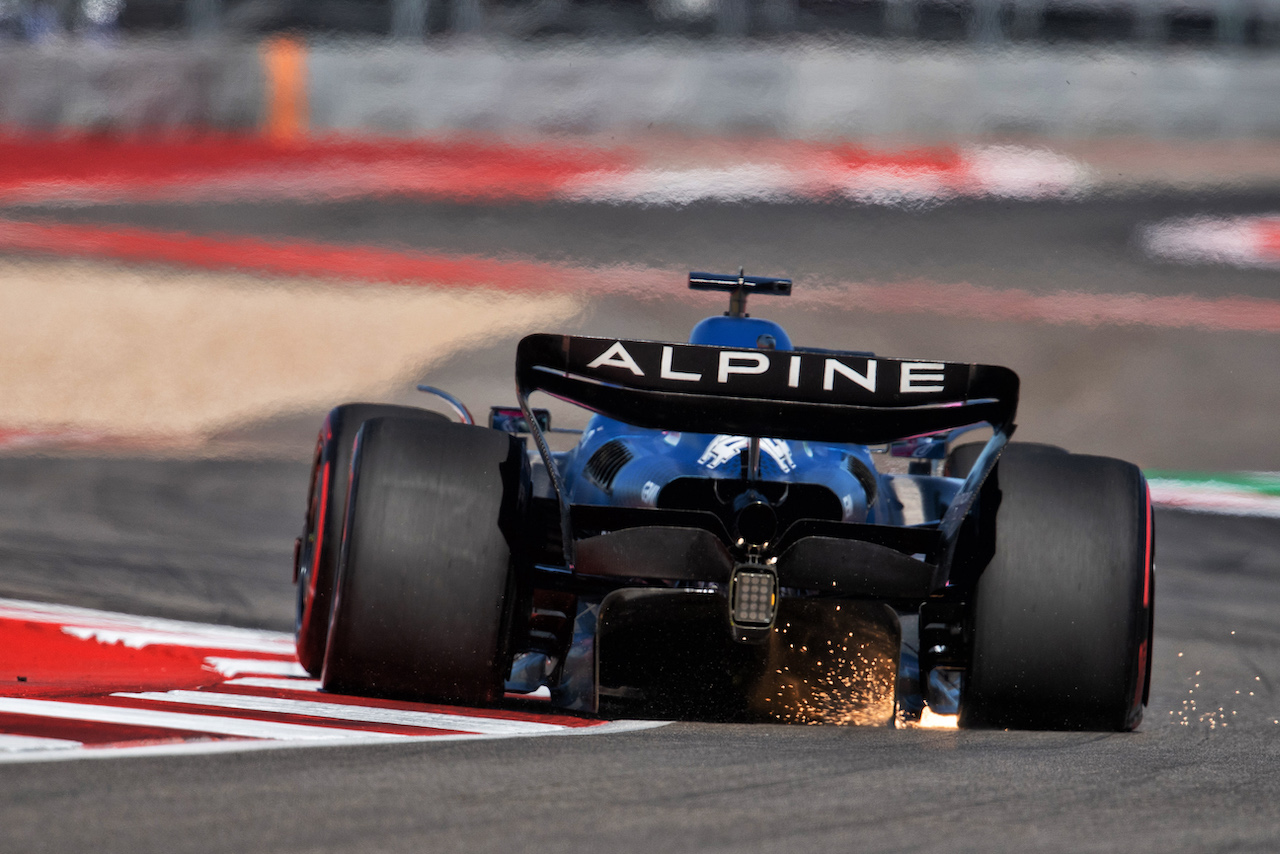 GP STATI UNITI, Fernando Alonso (ESP) Alpine F1 Team A522.
21.10.2022. Formula 1 World Championship, Rd 19, United States Grand Prix, Austin, Texas, USA, Practice Day.
- www.xpbimages.com, EMail: requests@xpbimages.com © Copyright: Price / XPB Images