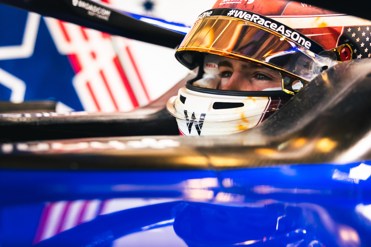 GP STATI UNITI, Logan Sargeant (USA) Williams Racing FW44 Academy Driver.
21.10.2022. Formula 1 World Championship, Rd 19, United States Grand Prix, Austin, Texas, USA, Practice Day.
- www.xpbimages.com, EMail: requests@xpbimages.com © Copyright: Bearne / XPB Images