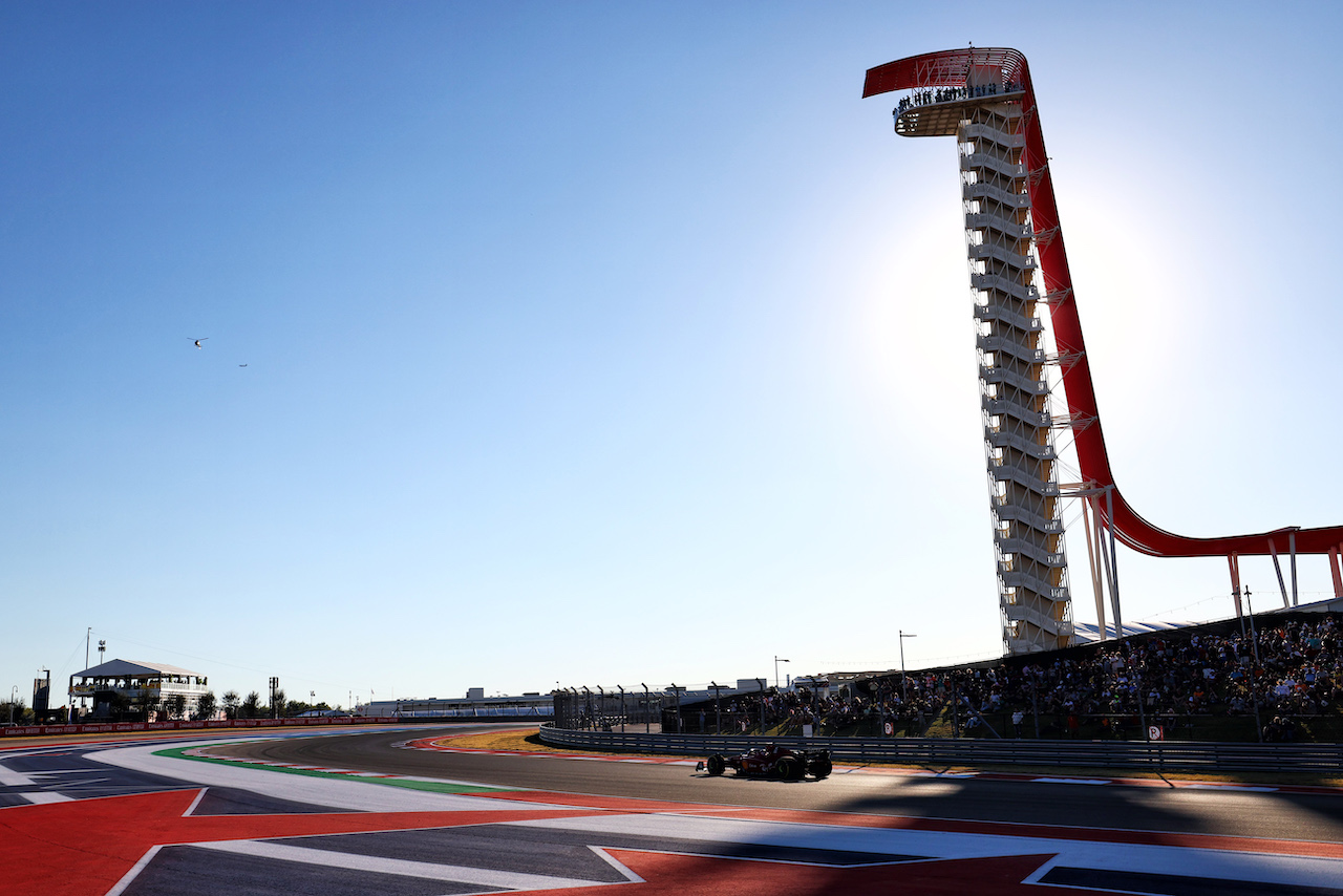 GP STATI UNITI, Charles Leclerc (MON) Ferrari F1-75.
21.10.2022. Formula 1 World Championship, Rd 19, United States Grand Prix, Austin, Texas, USA, Practice Day.
 - www.xpbimages.com, EMail: requests@xpbimages.com © Copyright: Coates / XPB Images