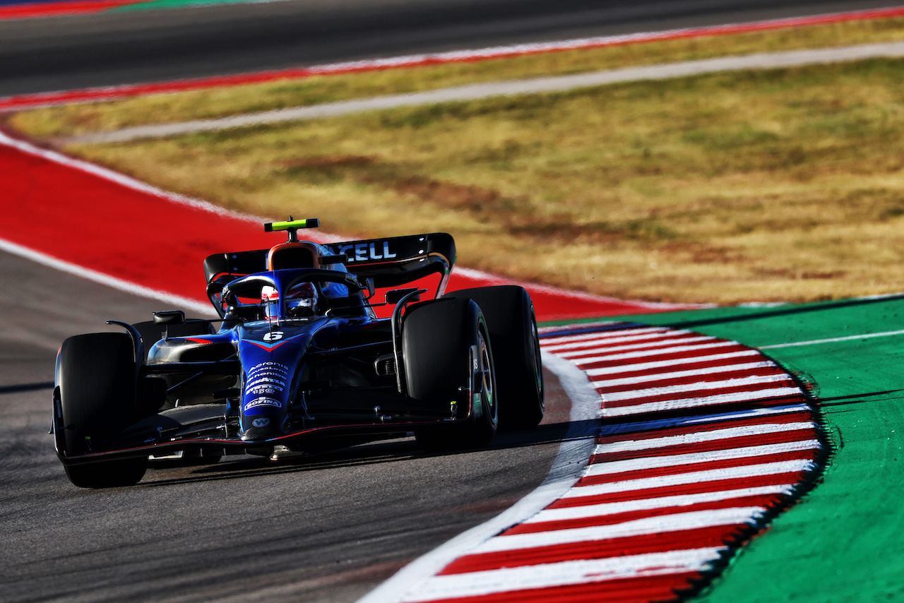 GP STATI UNITI, Nicholas Latifi (CDN) Williams Racing FW44.
21.10.2022. Formula 1 World Championship, Rd 19, United States Grand Prix, Austin, Texas, USA, Practice Day.
 - www.xpbimages.com, EMail: requests@xpbimages.com © Copyright: Coates / XPB Images
