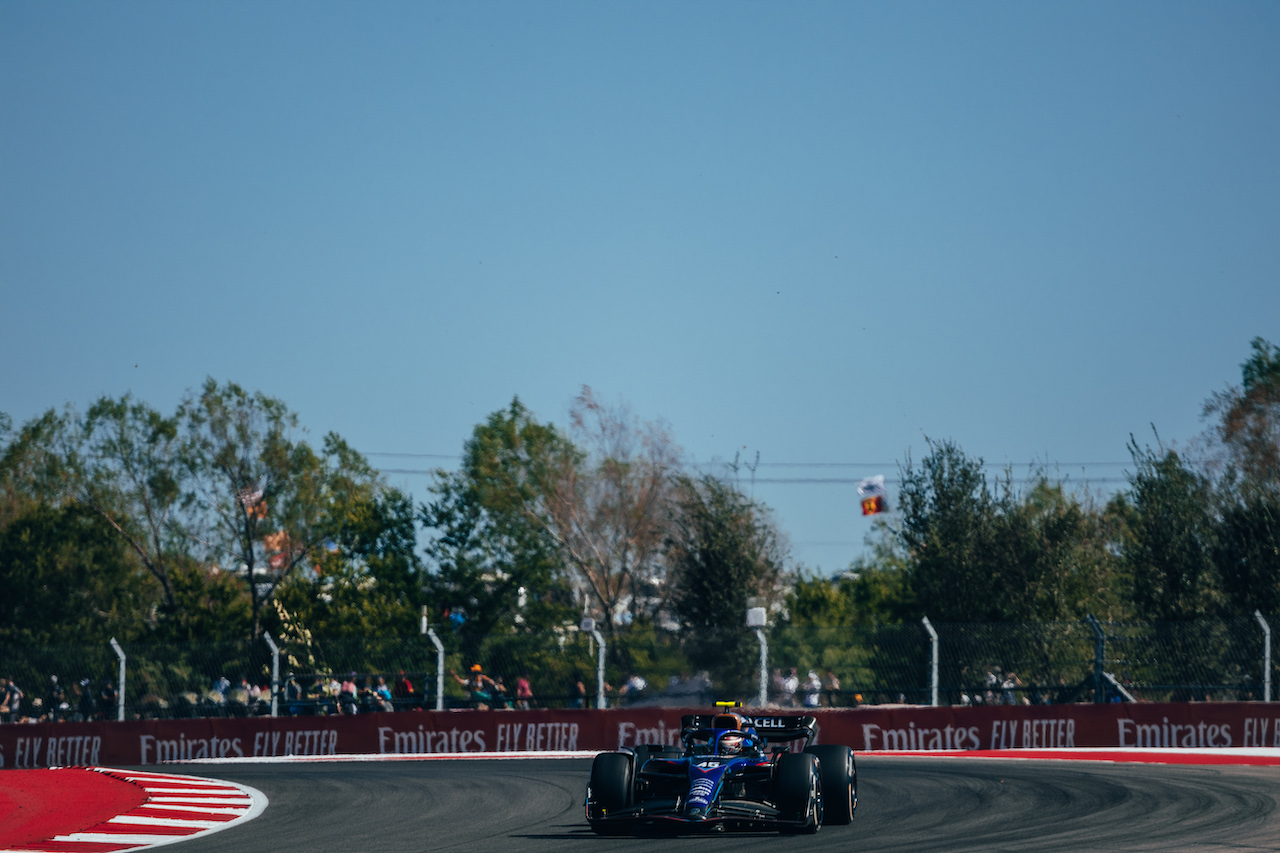 GP STATI UNITI, Logan Sargeant (USA) Williams Racing FW44 Academy Driver.
21.10.2022. Formula 1 World Championship, Rd 19, United States Grand Prix, Austin, Texas, USA, Practice Day.
- www.xpbimages.com, EMail: requests@xpbimages.com © Copyright: Bearne / XPB Images