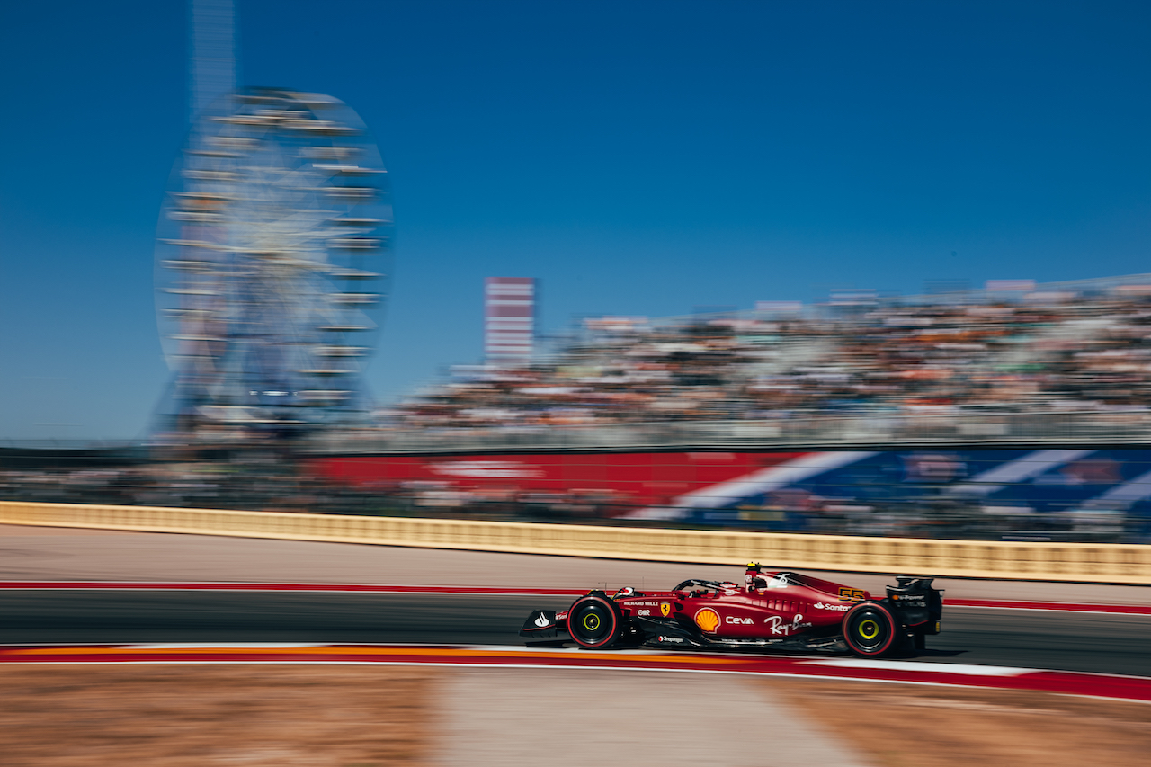 GP STATI UNITI, Carlos Sainz Jr (ESP) Ferrari F1-75.
21.10.2022. Formula 1 World Championship, Rd 19, United States Grand Prix, Austin, Texas, USA, Practice Day.
- www.xpbimages.com, EMail: requests@xpbimages.com © Copyright: Bearne / XPB Images