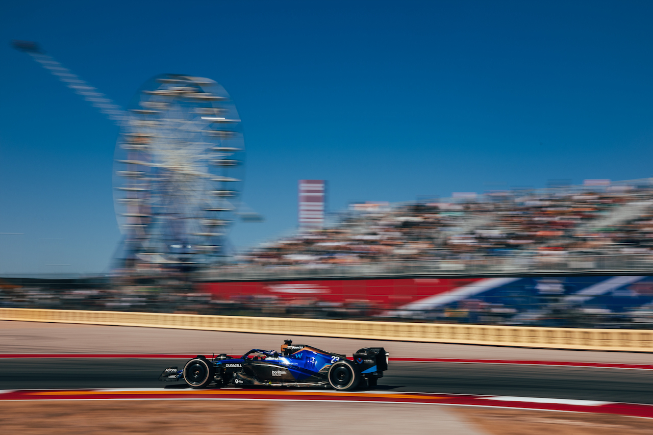 GP STATI UNITI, Alexander Albon (THA) Williams Racing FW44.
21.10.2022. Formula 1 World Championship, Rd 19, United States Grand Prix, Austin, Texas, USA, Practice Day.
- www.xpbimages.com, EMail: requests@xpbimages.com © Copyright: Bearne / XPB Images