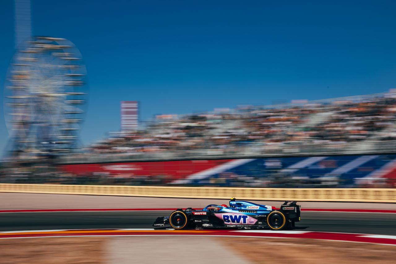 GP STATI UNITI, Esteban Ocon (FRA) Alpine F1 Team A522.
21.10.2022. Formula 1 World Championship, Rd 19, United States Grand Prix, Austin, Texas, USA, Practice Day.
- www.xpbimages.com, EMail: requests@xpbimages.com © Copyright: Bearne / XPB Images
