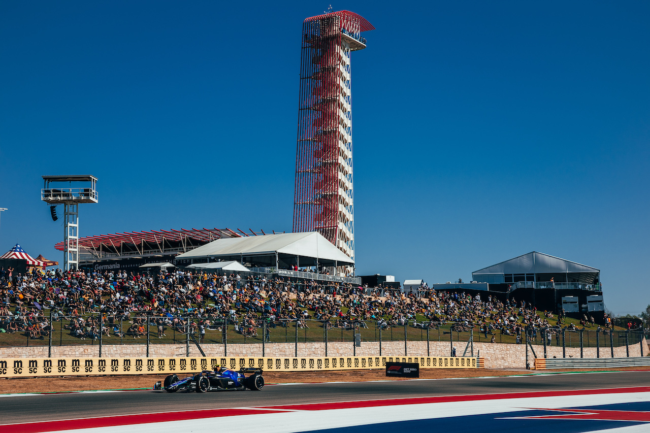 GP STATI UNITI, Logan Sargeant (USA) Williams Racing FW44 Academy Driver.
21.10.2022. Formula 1 World Championship, Rd 19, United States Grand Prix, Austin, Texas, USA, Practice Day.
- www.xpbimages.com, EMail: requests@xpbimages.com © Copyright: Bearne / XPB Images