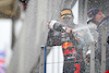 GP UNGHERIA, Gara winner Max Verstappen (NLD) Red Bull Racing celebrates on the podium.
31.07.2022. Formula 1 World Championship, Rd 13, Hungarian Grand Prix, Budapest, Hungary, Gara Day.
 - www.xpbimages.com, EMail: requests@xpbimages.com © Copyright: Coates / XPB Images