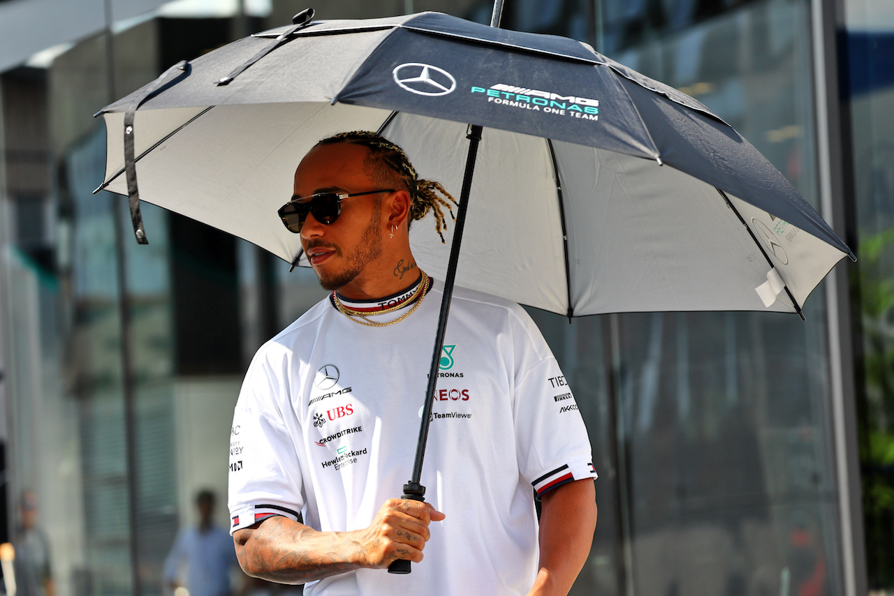 GP UNGHERIA, Lewis Hamilton (GBR) Mercedes AMG F1.
28.07.2022. Formula 1 World Championship, Rd 13, Hungarian Grand Prix, Budapest, Hungary, Preparation Day.
- www.xpbimages.com, EMail: requests@xpbimages.com © Copyright: Batchelor / XPB Images