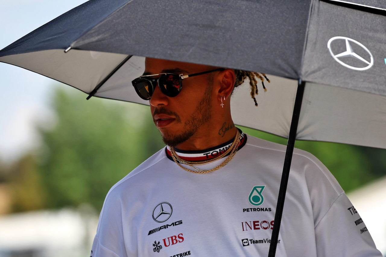 GP UNGHERIA, Lewis Hamilton (GBR) Mercedes AMG F1.
28.07.2022. Formula 1 World Championship, Rd 13, Hungarian Grand Prix, Budapest, Hungary, Preparation Day.
- www.xpbimages.com, EMail: requests@xpbimages.com © Copyright: Batchelor / XPB Images