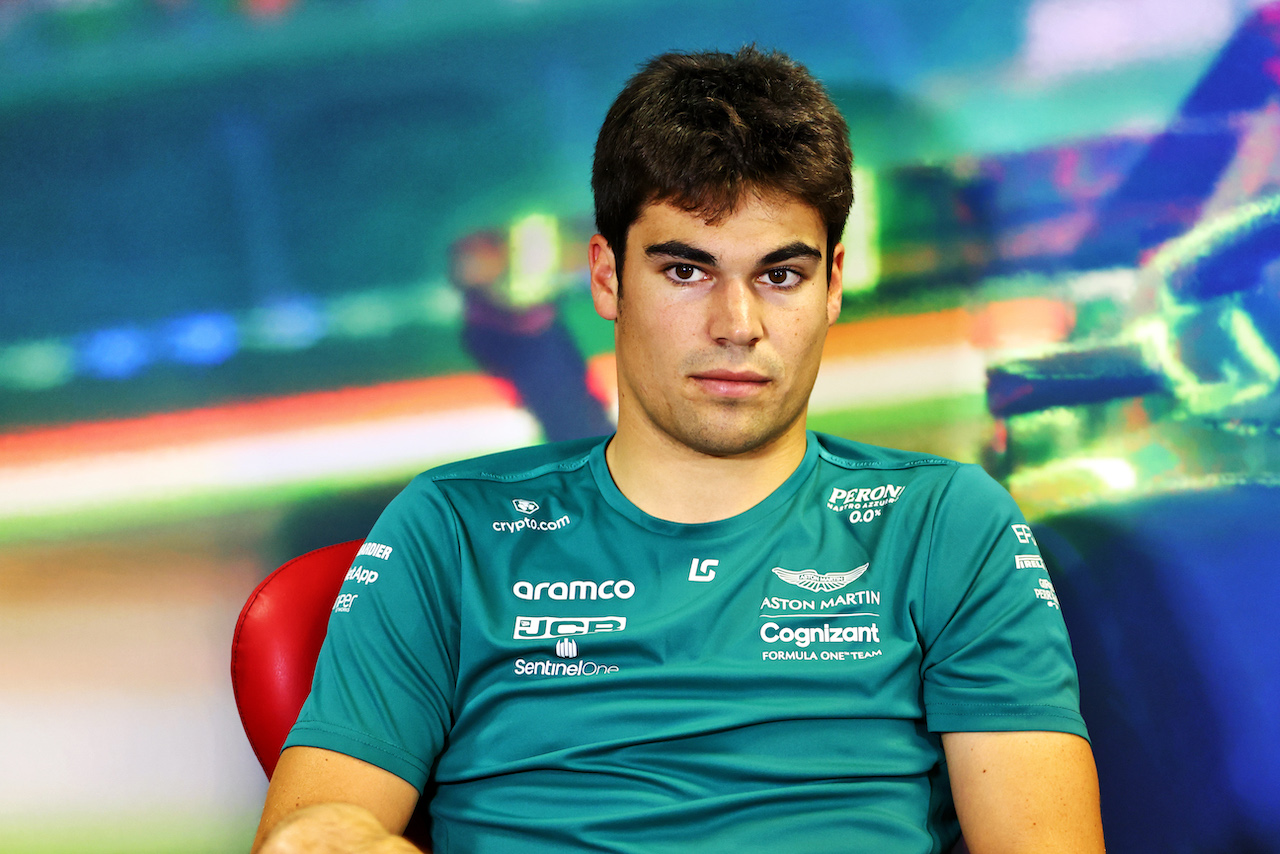 GP UNGHERIA, Lance Stroll (CDN) Aston Martin F1 Team in the FIA Press Conference.
28.07.2022. Formula 1 World Championship, Rd 13, Hungarian Grand Prix, Budapest, Hungary, Preparation Day.
- www.xpbimages.com, EMail: requests@xpbimages.com © Copyright: Charniaux / XPB Images