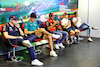 GP UNGHERIA, (L to R): Max Verstappen (NLD) Red Bull Racing; Lance Stroll (CDN) Aston Martin F1 Team; Carlos Sainz Jr (ESP) Ferrari; Yuki Tsunoda (JPN) AlphaTauri; e George Russell (GBR) Mercedes AMG F1, in the FIA Press Conference.
28.07.2022. Formula 1 World Championship, Rd 13, Hungarian Grand Prix, Budapest, Hungary, Preparation Day.
- www.xpbimages.com, EMail: requests@xpbimages.com © Copyright: Charniaux / XPB Images