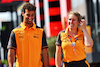 GP UNGHERIA, (L to R): Daniel Ricciardo (AUS) McLaren with Sophie Ogg (GBR) McLaren Communications Director.
28.07.2022. Formula 1 World Championship, Rd 13, Hungarian Grand Prix, Budapest, Hungary, Preparation Day.
- www.xpbimages.com, EMail: requests@xpbimages.com © Copyright: Batchelor / XPB Images