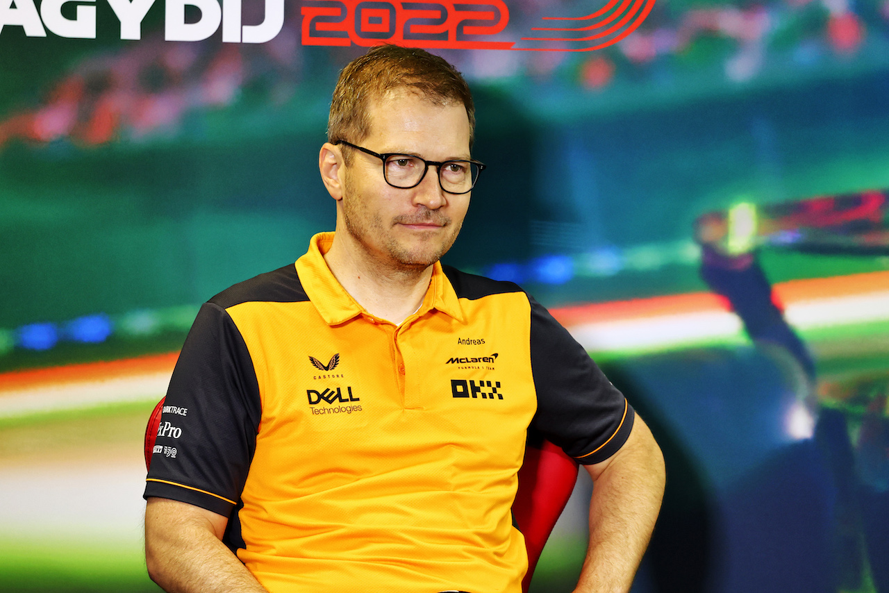 GP UNGHERIA, Andreas Seidl, McLaren Managing Director in the FIA Press Conference.
30.07.2022. Formula 1 World Championship, Rd 13, Hungarian Grand Prix, Budapest, Hungary, Qualifiche Day.
- www.xpbimages.com, EMail: requests@xpbimages.com © Copyright: Charniaux / XPB Images