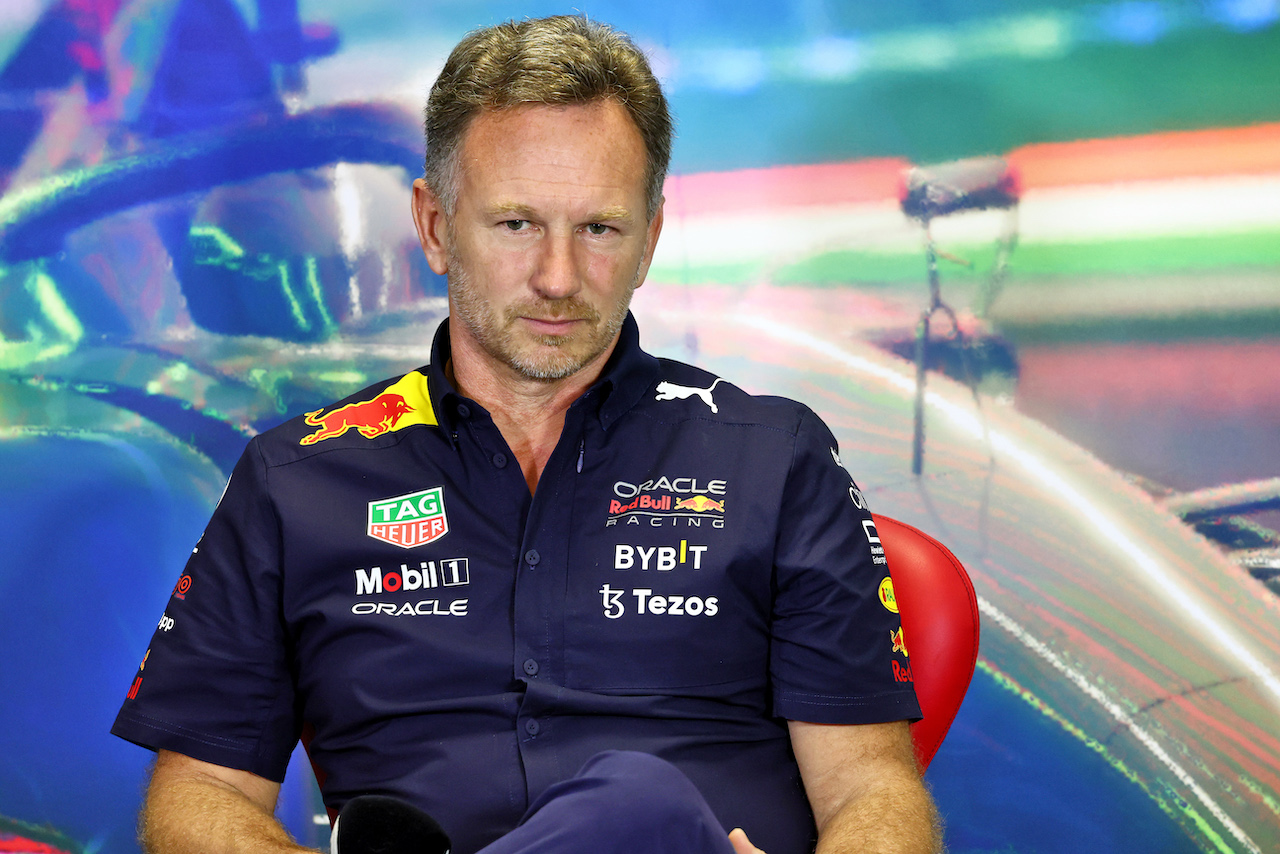 GP UNGHERIA, Christian Horner (GBR) Red Bull Racing Team Principal in the FIA Press Conference.
30.07.2022. Formula 1 World Championship, Rd 13, Hungarian Grand Prix, Budapest, Hungary, Qualifiche Day.
- www.xpbimages.com, EMail: requests@xpbimages.com © Copyright: Charniaux / XPB Images