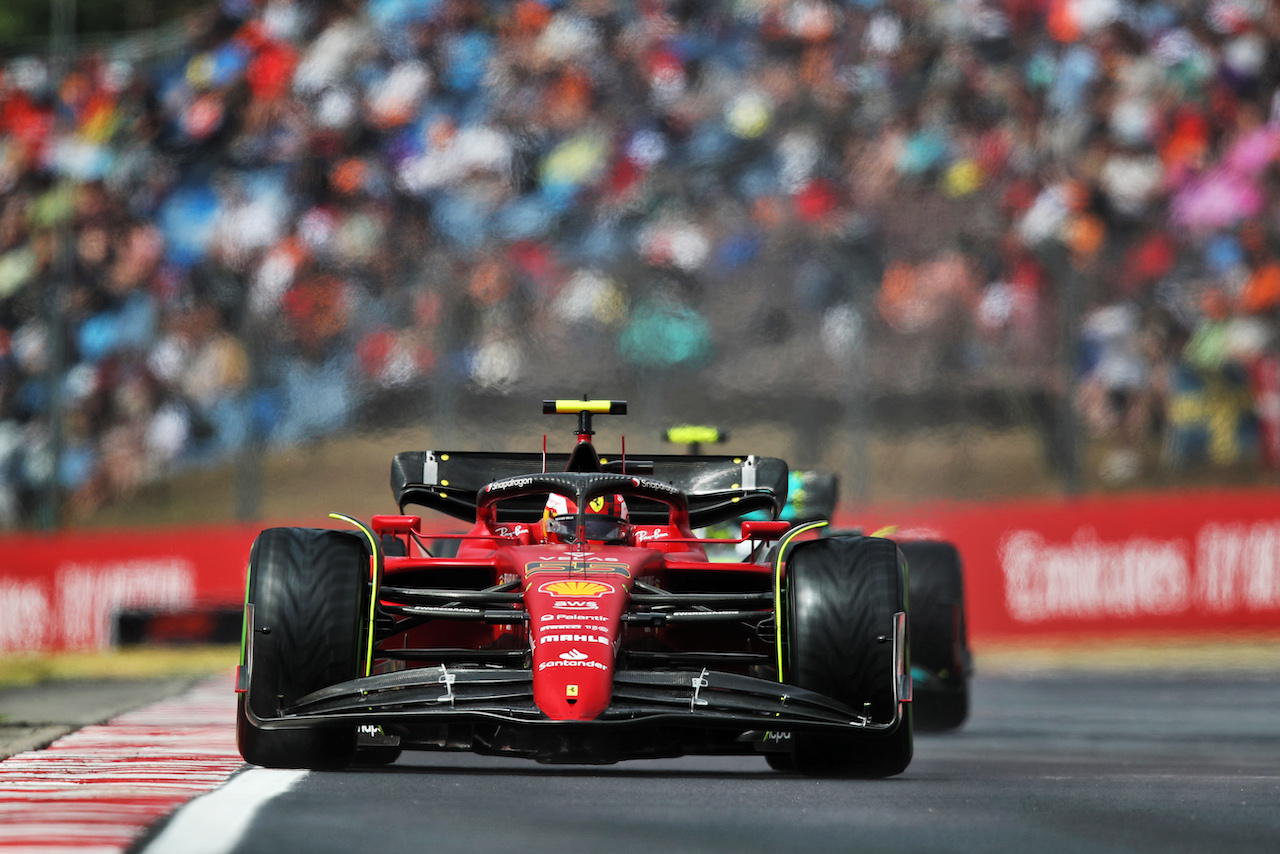 GP UNGHERIA, Carlos Sainz Jr (ESP) Ferrari F1-75.
30.07.2022. Formula 1 World Championship, Rd 13, Hungarian Grand Prix, Budapest, Hungary, Qualifiche Day.
 - www.xpbimages.com, EMail: requests@xpbimages.com © Copyright: Coates / XPB Images