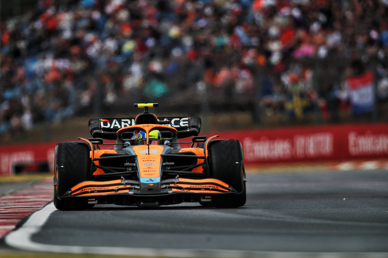 GP UNGHERIA, Lando Norris (GBR) McLaren MCL36.
30.07.2022. Formula 1 World Championship, Rd 13, Hungarian Grand Prix, Budapest, Hungary, Qualifiche Day.
 - www.xpbimages.com, EMail: requests@xpbimages.com © Copyright: Coates / XPB Images