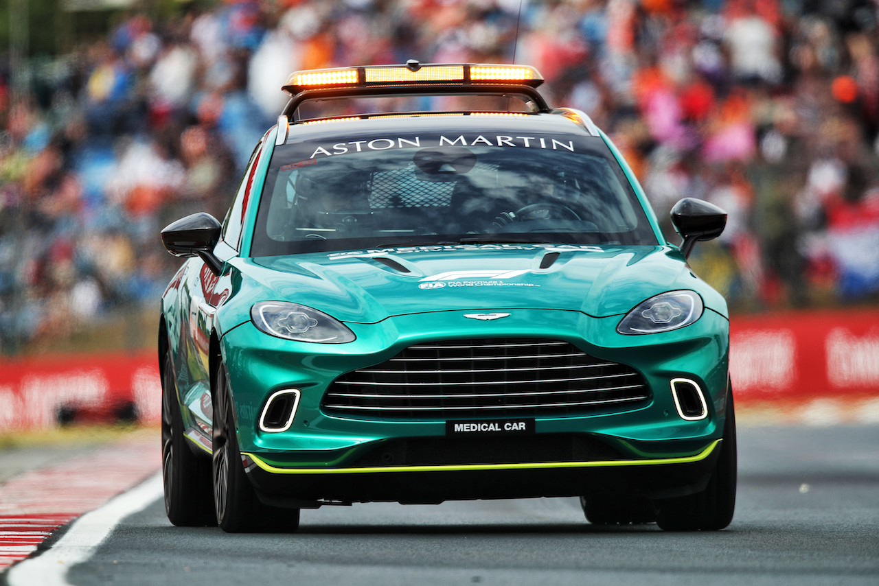 GP UNGHERIA, Aston Martin FIA Safety Car.
30.07.2022. Formula 1 World Championship, Rd 13, Hungarian Grand Prix, Budapest, Hungary, Qualifiche Day.
 - www.xpbimages.com, EMail: requests@xpbimages.com © Copyright: Coates / XPB Images