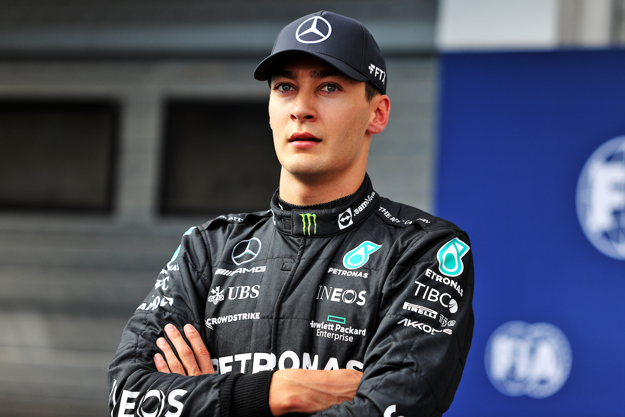 GP UNGHERIA, Pole sitter George Russell (GBR) Mercedes AMG F1 in qualifying parc ferme.
30.07.2022. Formula 1 World Championship, Rd 13, Hungarian Grand Prix, Budapest, Hungary, Qualifiche Day.
- www.xpbimages.com, EMail: requests@xpbimages.com © Copyright: Moy / XPB Images