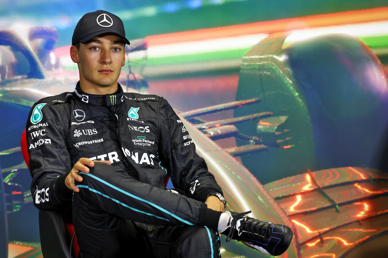 GP UNGHERIA, George Russell (GBR) Mercedes AMG F1 in the post qualifying FIA Press Conference.
30.07.2022. Formula 1 World Championship, Rd 13, Hungarian Grand Prix, Budapest, Hungary, Qualifiche Day.
- www.xpbimages.com, EMail: requests@xpbimages.com © Copyright: Batchelor / XPB Images