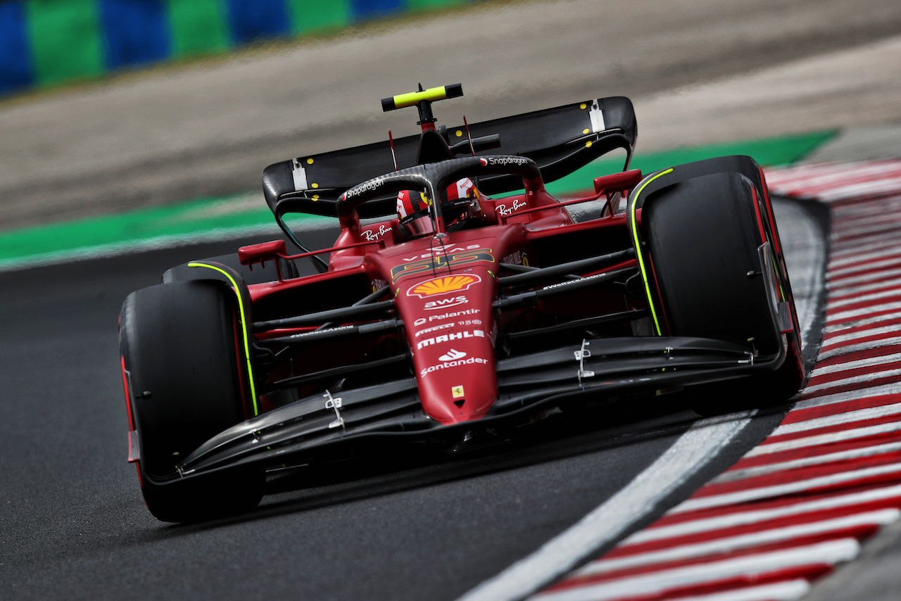 GP UNGHERIA, Carlos Sainz Jr (ESP) Ferrari F1-75.
30.07.2022. Formula 1 World Championship, Rd 13, Hungarian Grand Prix, Budapest, Hungary, Qualifiche Day.
 - www.xpbimages.com, EMail: requests@xpbimages.com © Copyright: Coates / XPB Images