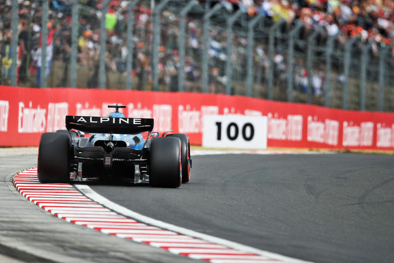 GP UNGHERIA, Fernando Alonso (ESP) Alpine F1 Team A522.
30.07.2022. Formula 1 World Championship, Rd 13, Hungarian Grand Prix, Budapest, Hungary, Qualifiche Day.
 - www.xpbimages.com, EMail: requests@xpbimages.com © Copyright: Coates / XPB Images