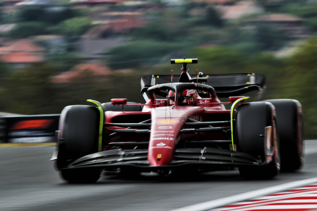 GP UNGHERIA, Carlos Sainz Jr (ESP) Ferrari F1-75.
30.07.2022. Formula 1 World Championship, Rd 13, Hungarian Grand Prix, Budapest, Hungary, Qualifiche Day.
 - www.xpbimages.com, EMail: requests@xpbimages.com © Copyright: Coates / XPB Images