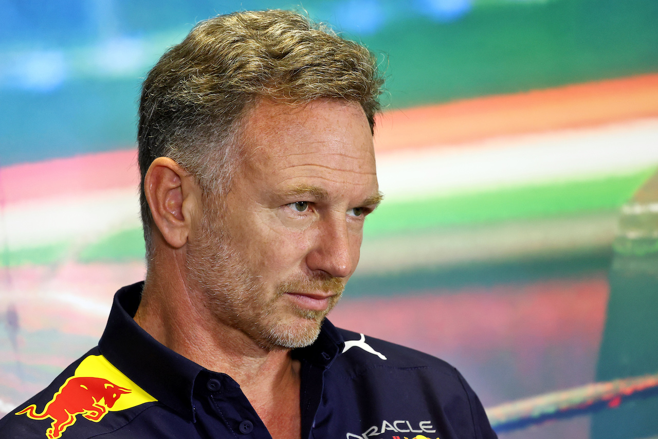 GP UNGHERIA, Christian Horner (GBR) Red Bull Racing Team Principal in the FIA Press Conference.
30.07.2022. Formula 1 World Championship, Rd 13, Hungarian Grand Prix, Budapest, Hungary, Qualifiche Day.
- www.xpbimages.com, EMail: requests@xpbimages.com © Copyright: Charniaux / XPB Images