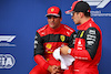 GP UNGHERIA, (L to R): Carlos Sainz Jr (ESP) Ferrari in qualifying parc ferme with team mate Charles Leclerc (MON) Ferrari.
30.07.2022. Formula 1 World Championship, Rd 13, Hungarian Grand Prix, Budapest, Hungary, Qualifiche Day.
- www.xpbimages.com, EMail: requests@xpbimages.com © Copyright: Batchelor / XPB Images