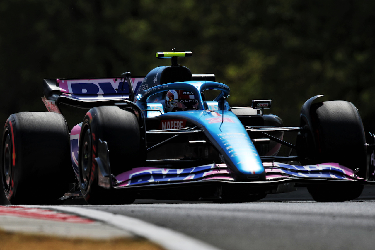 GP UNGHERIA, Esteban Ocon (FRA) Alpine F1 Team A522.
29.07.2022. Formula 1 World Championship, Rd 13, Hungarian Grand Prix, Budapest, Hungary, Practice Day.
 - www.xpbimages.com, EMail: requests@xpbimages.com © Copyright: Coates / XPB Images